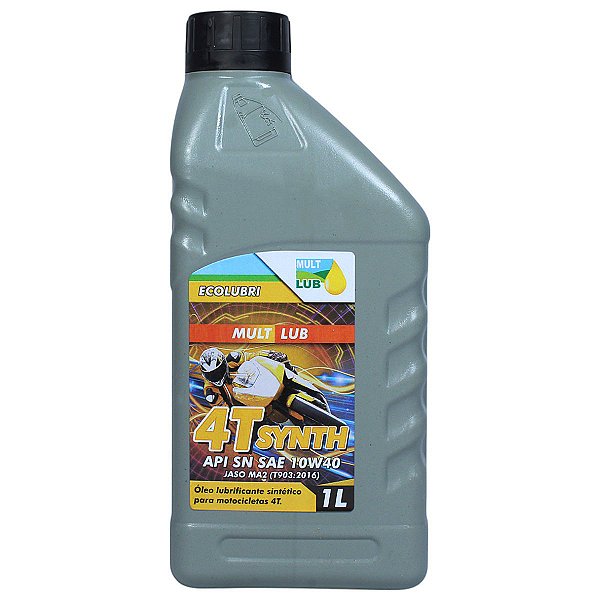 Óleo de motor moto 4T 10W40 SN Sintético 1 litro