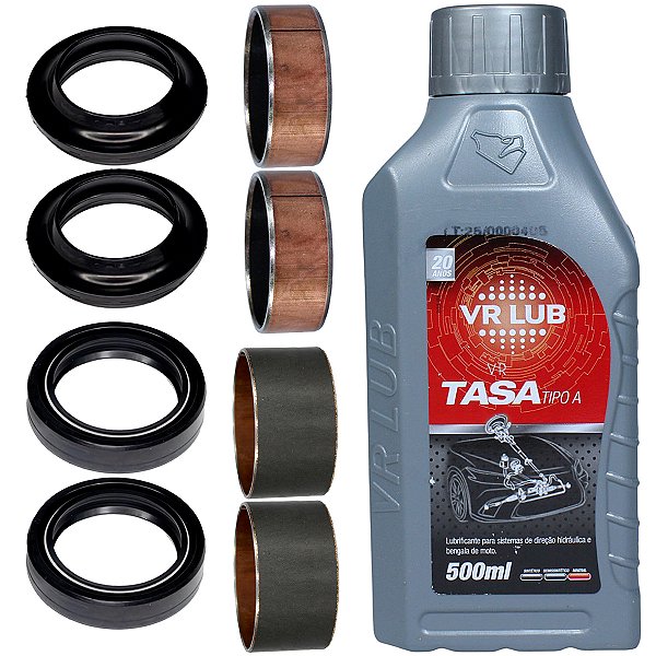 Kit bucha interna externa atrito deslizante do garfo bengala CBX250 Twister CB500 1997 a 2008 CB300R retentor guarda pó