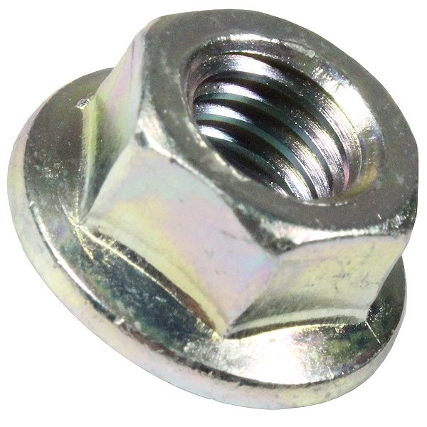 Porca M8 sextavada com flange chave 12