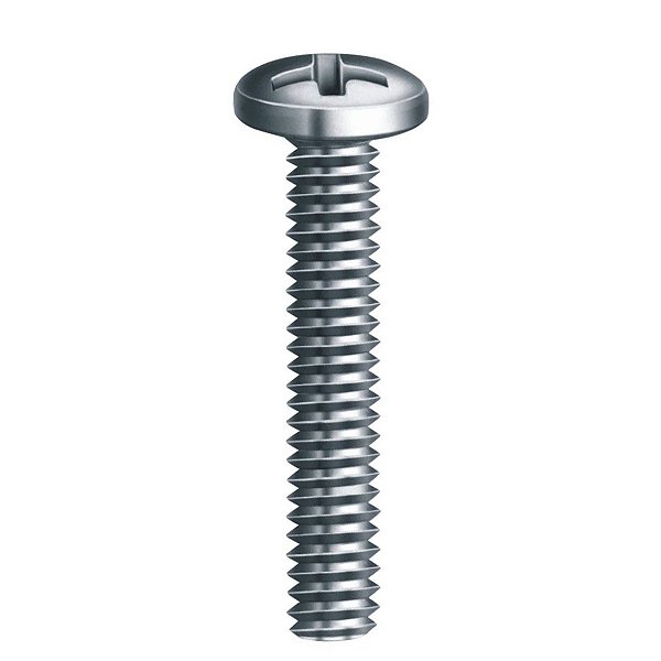 Parafuso Phillips rosca maquina cabeça panela zincado M5X25