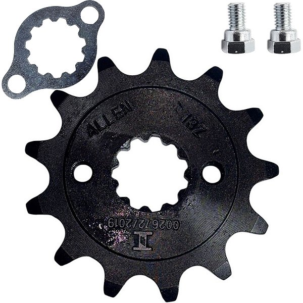 Pinhão de transmissão relação 13 520 CRF250F CB250F CBX250 XR250 Tornado CB300F Twister XRE300 Sahara trava parafuso