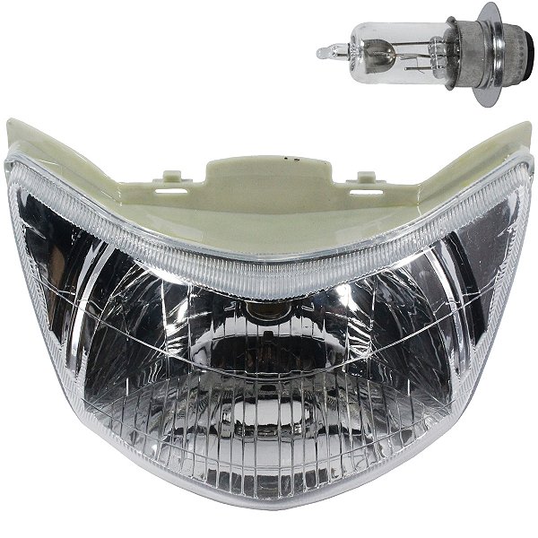 Bloco globo optico farol Biz125 2006 a 2010 com lâmpada