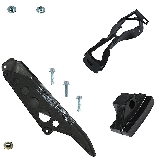 Protetor porta cobre capa guia corrente XRE300 XR250 Tornado com parafusos