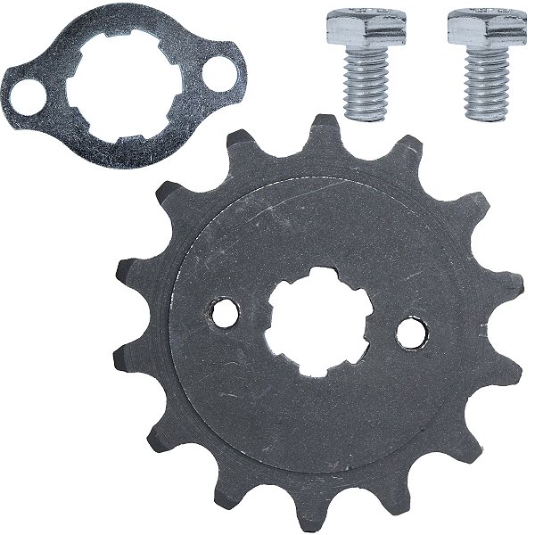 Pinhão de transmissão relação 14 dentes 520 CRF150 CRF230 XR200 CBX200 Strada Next250 com trava parafuso