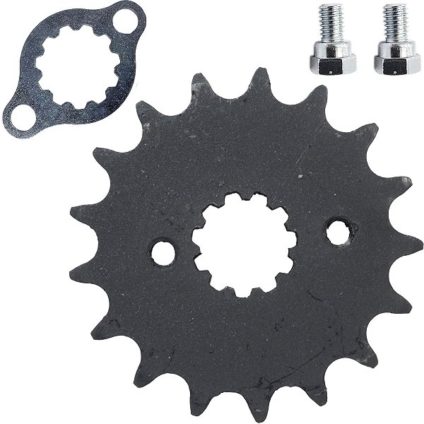 Pinhão de transmissão relação 17 428 CRF250 CRF250F CB250F CBX250 XR250 Tornado CB300F Twister XRE300 Sahara com trava