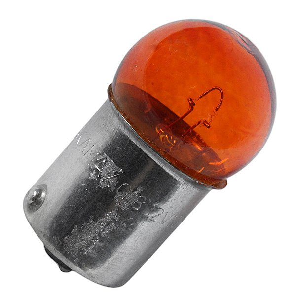 Lâmpada do pisca 12V 10W laranja com soquete CG125 77/99 CG150 CG160 Fan Titan 14/ NXR150 NXR160 Bros XR250 Tornado Pop