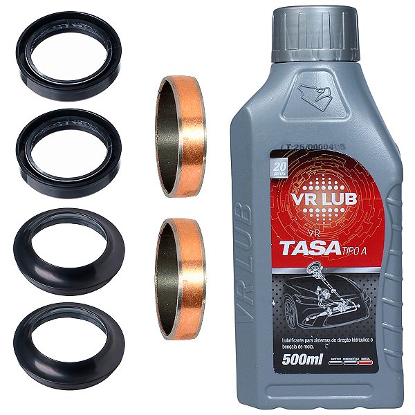 Kit bucha externa atrito guia do garfo bengala CG150 CG160 Fan Titan Start Sport NXR125 NXR150 Bros XRE190 com retentor