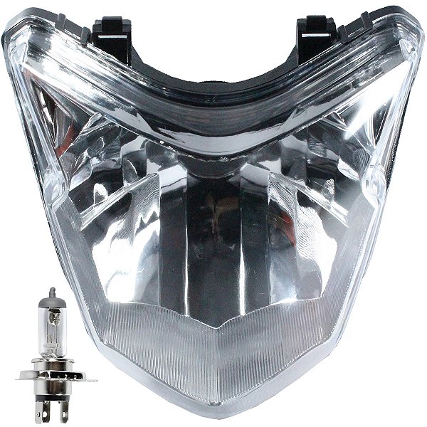 Bloco globo optico farol XRE190 2016 a 2024 com lâmpada