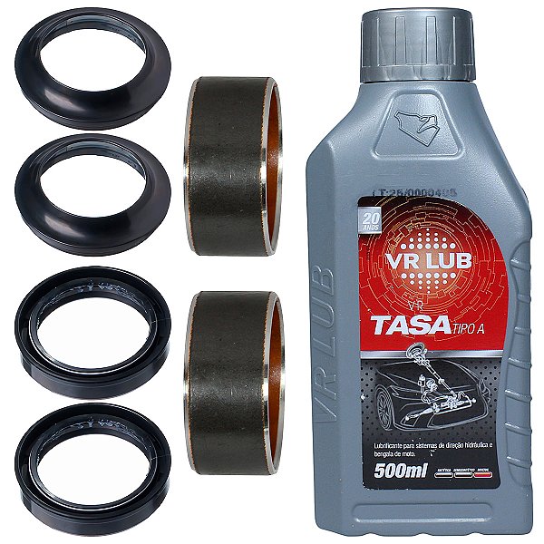 Kit bucha interna deslizante do garfo bengala CG160 Fan Titan Start 2018 em diante bronzina com retentor e guarda pó