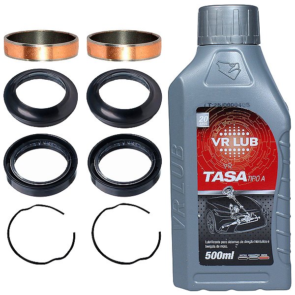 Kit bucha externa atrito guia garfo bengala CG150 CG160 Fan Titan Start Sport NXR125 NXR150 Bros XRE190 trava retentor