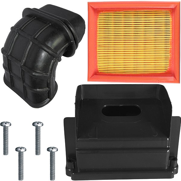 Condutor mangote com tampa da caixa do filtro de ar Pop100 2007 a 2015 com parafusos e filtro