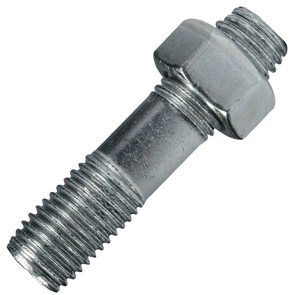 Parafuso prisioneiro coroa CG125 CG150 CG160 Fan Titan Start Sport CBX250 CB250F Twister CB300 10x10x25 com porca