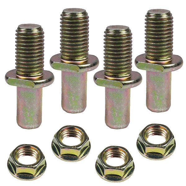 Kit parafuso prisioneiro coroa CG125 Fan Titan Today ML125 Turuna125 1977 a 2008 com porca