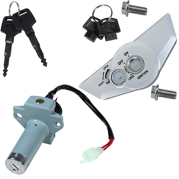 Trava guidão bloqueador da chave de ignição miolo partida CG150 Titan Sport 2004 a 2008 com parafusos