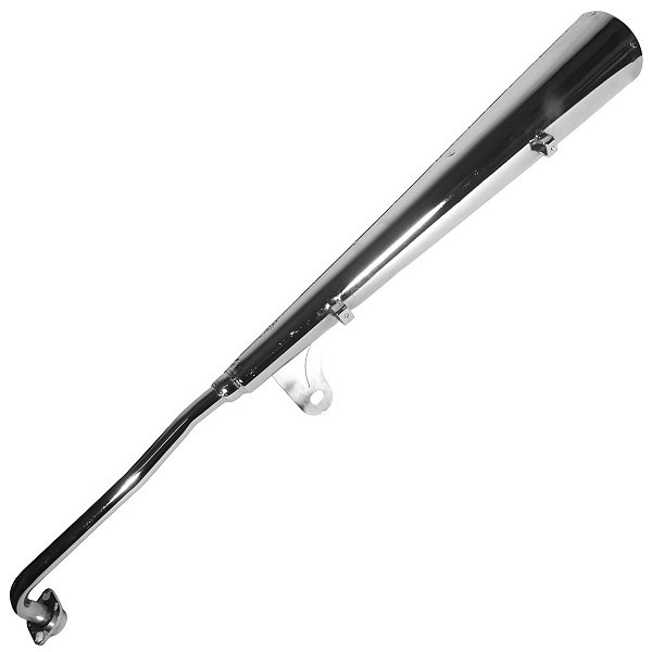 Escape escapamento descarga cromado esportivo estralador Shineray Jet50 XY50 2019 em diante modelo latinha