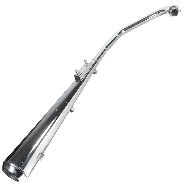 Escape escapamento descarga cromado esportivo estralador CG125 Fan 2005 a 2008 modelo turuna