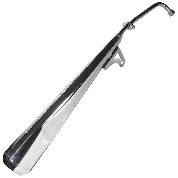 Escape escapamento descarga cromado esportivo estralador Shineray Jet50 XY50 2019 em diante modelo turuna