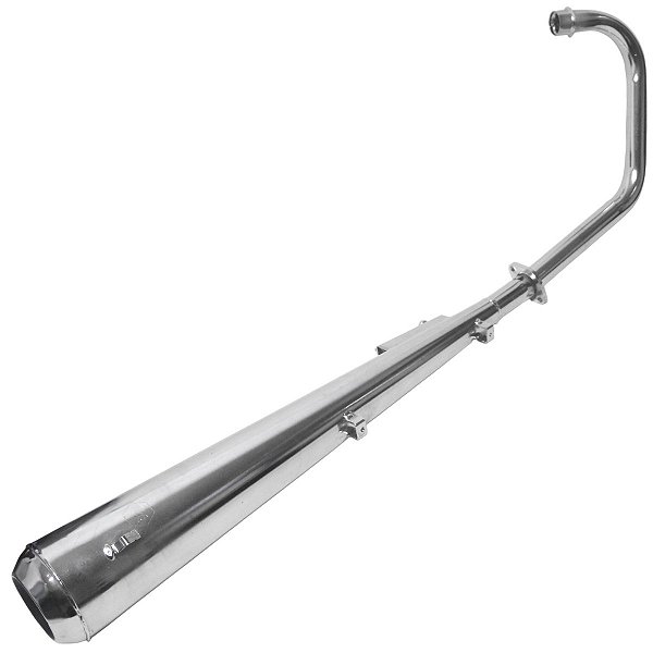 Escape escapamento descarga cromado esportivo estralador CG150 Titan ES KS 2004 a 2008 modelo turuna