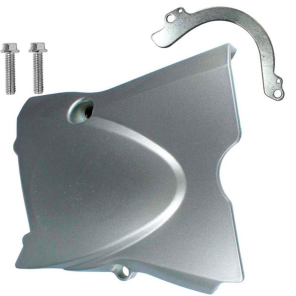 Tampa do pinhão da transmissão Biz125 2006 a 2010 com parafusos e guia