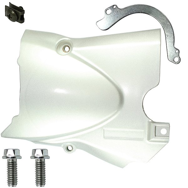 Tampa do pinhão da transmissão Biz125 2011 em diante com parafusos guia presilha