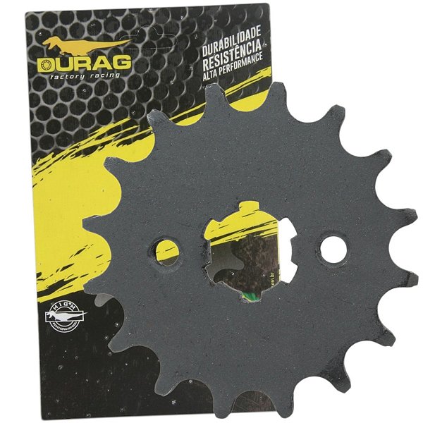 Pinhão de transmissão relação 16 428 YBR125 Factor XTZ125 CG125 Fan Titan Today XLR125 XLS125 XT225 TDM225 DT180 NX150