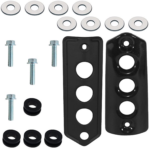 Protetor escape escapamento XR200 XLR125 com parafusos e coxins