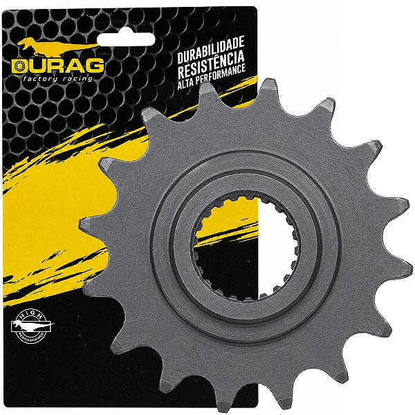 Pinhão de transmissão relação 16 dentes 428 YS250 FZ250 Fazer 2006 em diante XTZ250 Lander 2007 a 2008 Durag