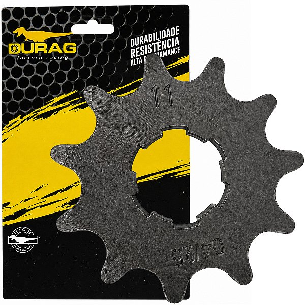 Pinhão de transmissão relação 11 dentes 428 YS150 Fazer YBR150 Factor XTZ150 Crosser YBR125I Factor Durag