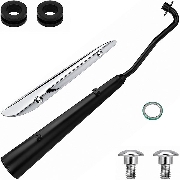 Escape escapamento descarga preto Biz125 2006 a 2010 com proteção