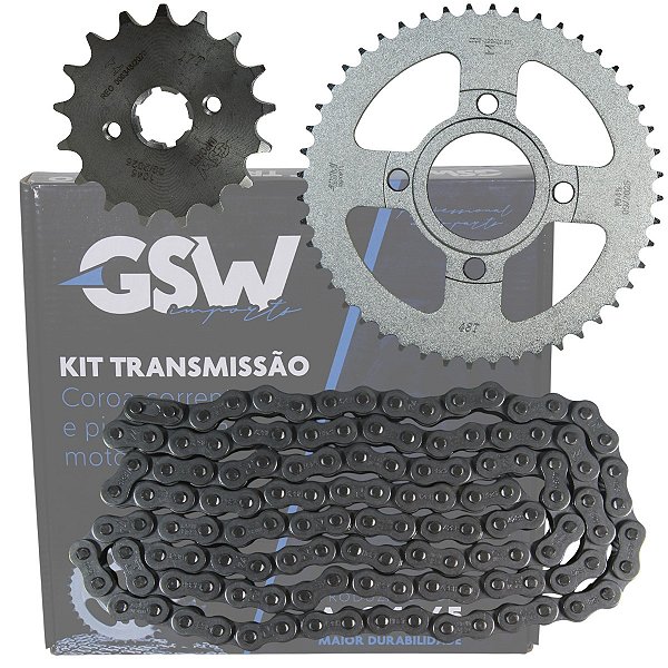 Kit relação transmissão tração Shineray SHI175 2023 em diante carburada GSW