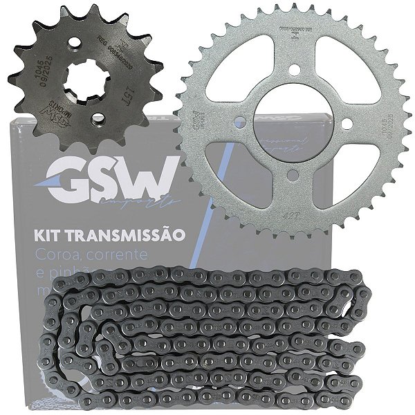 Kit relação transmissão tração Haojue Master Ride 150 2022 em diante GSW