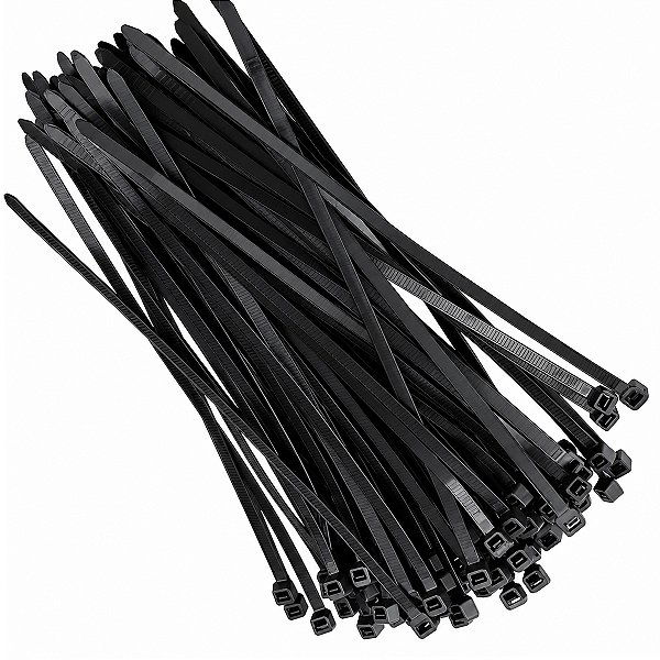 Abraçadeira braçadeira plásticas enforca gato nylon 2,50 x 200 preta pacote 100 unidades