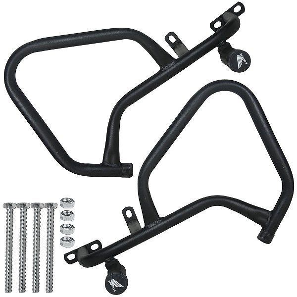 Protetor de motor carenagem modelo slider CG160 Cargo Fan Titan Start 2016 a 2024 preto