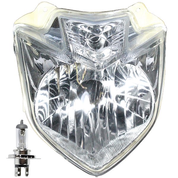 Bloco globo optico farol YS250 Fazer 2011 a 2017 com lâmpada