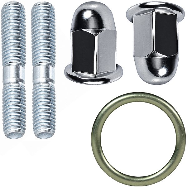 Kit prisioneiro parafuso do escape CG125 CG150 CG160 Fan Titan Start Sport NXR150 NXR160 Bros XRE190 com porca e anel