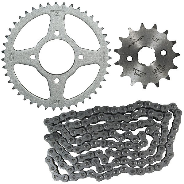 Kit relação transmissão tração Shineray Jef150 Jef150S XY150 2020 em diante GSW