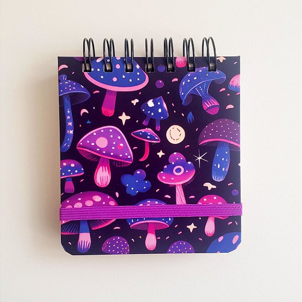 Sketchbook Capa Dura Cogumelos - A6