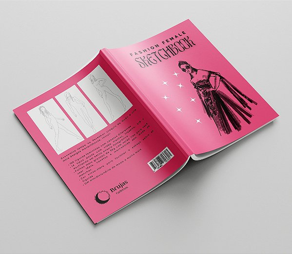 Fashion Female Sketchbook - Design de Moda - Croqui de Modelos A5
