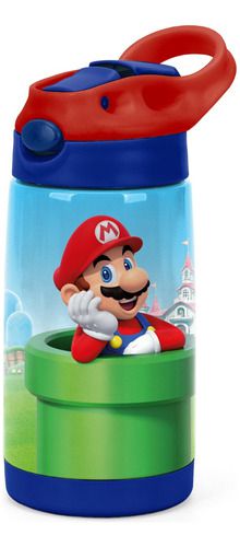 Garrafa Infantil Original Super Mario Aço Inox 500ml
