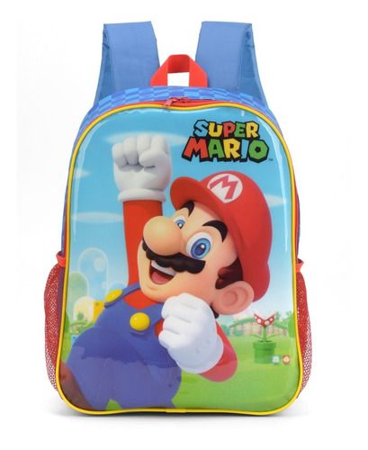 Mochila Costas Infantil Original Super Mario Bros