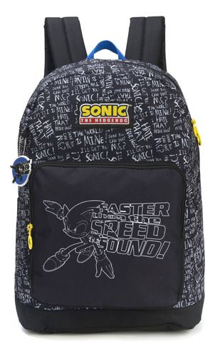 Mochila De Costas Escolar Juvenil Original Sonic