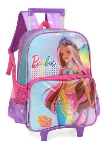 Mochila Com Rodinhas Original Barbie Fashion Fun
