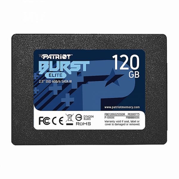 SSD Patriot Burst Elite, 120GB, Sata, Leitura 450MB/s e Gravação 320MB/s