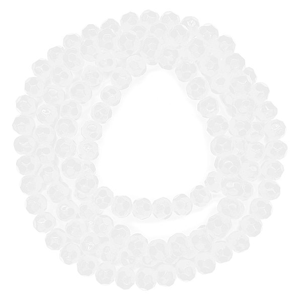 Guia Cristal De Vidro 8MM Branco