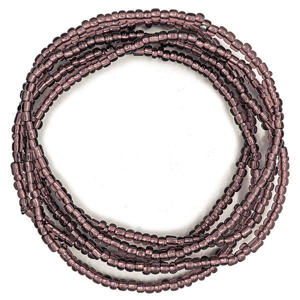 Guia Missanga Roxo Miçanga Transparente (60CM)