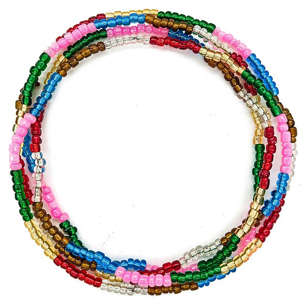 Guia Missanga 7 Linhas Miçanga Transparente (60CM)