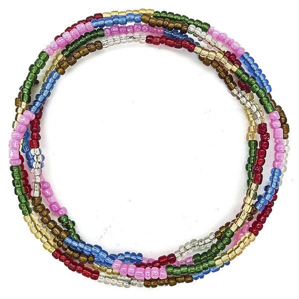 Guia Missanga 7 Linhas Miçanga Transparente (45CM)