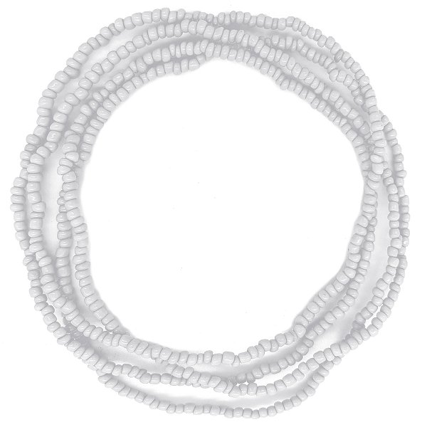 Guia Missanga Branco Miçanga Leitosa (45CM)