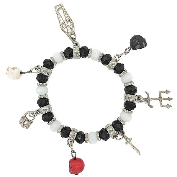 Pulseira Adorno Enfeite P/ Quartinha Exu Caveira