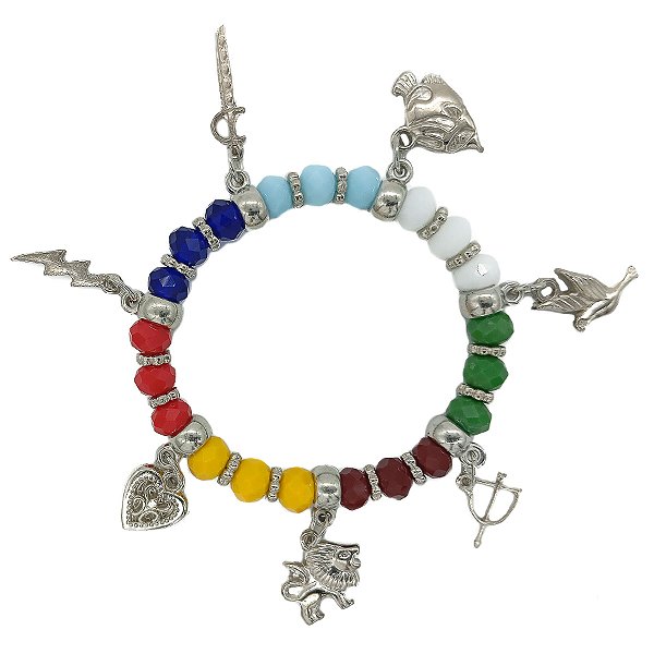 Pulseira Adorno Enfeite P/ Quartinha Orixá 7 Linhas